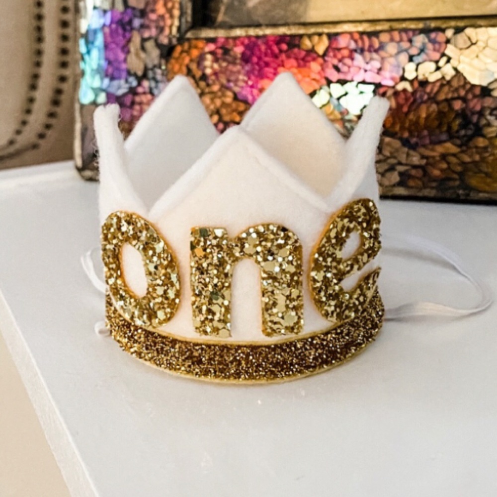Little Blue Olive First Birthday Crown